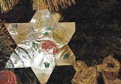 Photograph of Christmas tree decoration - a star