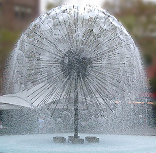 Photograph of a fountain